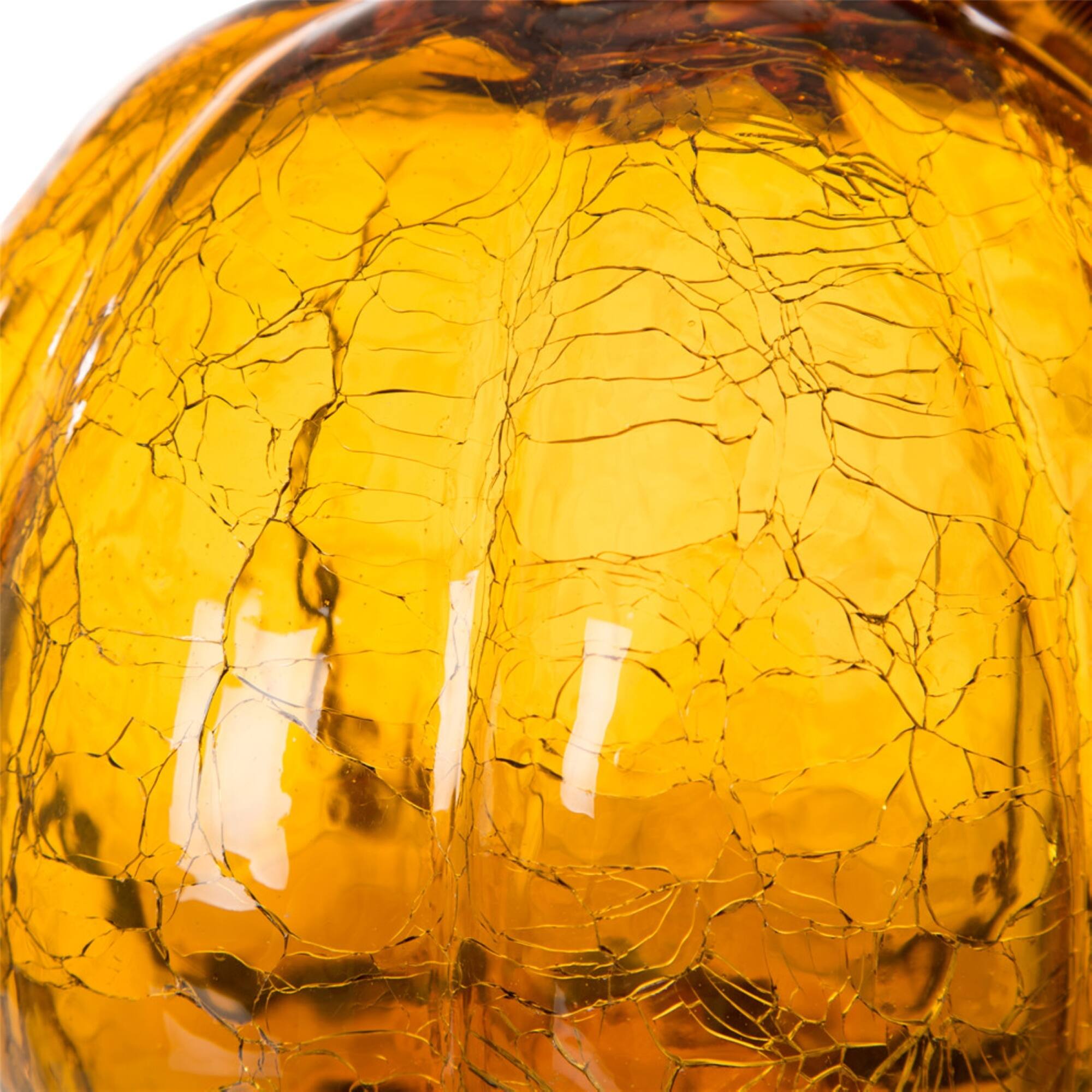 Glitzhome® Crackle Glass Pumpkin